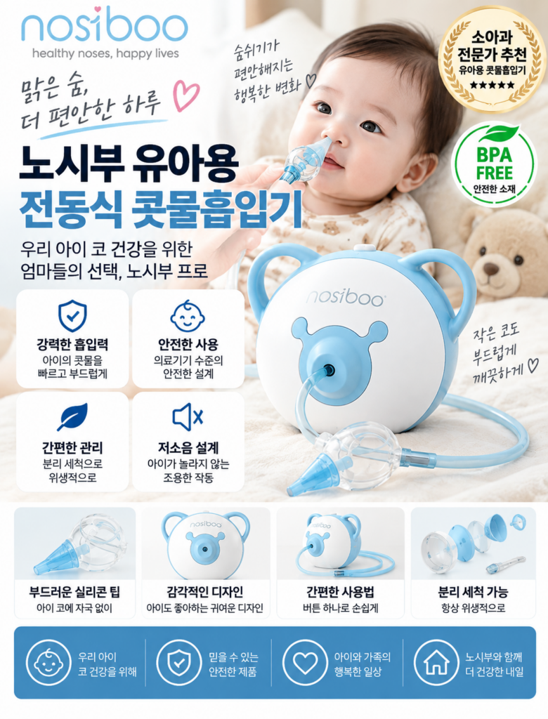 아기 콧물 때문에 잠 못 이루는 밤, 노시부 프로를 써보니 제품 이미지